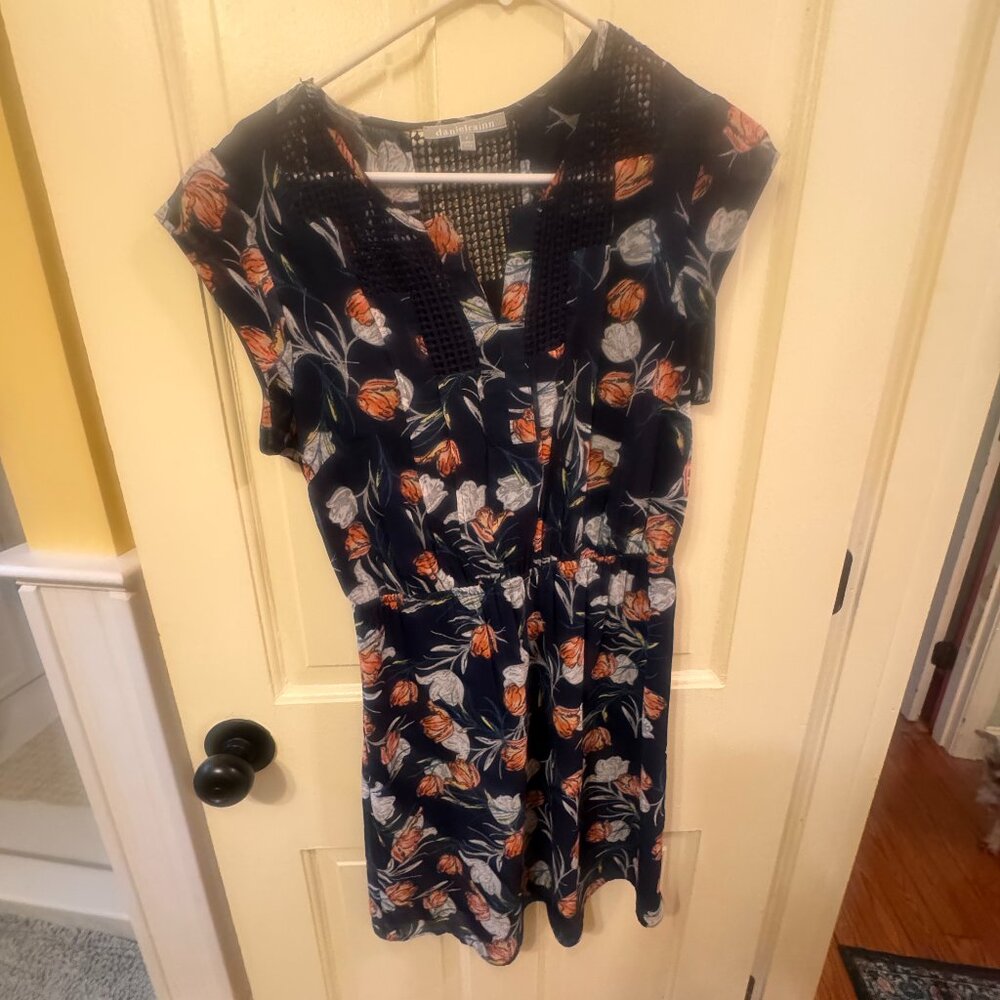 Small, Daniel Rainn, navy dress.